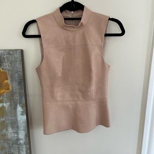 BCBGMaxAzria Pink Peplum Top